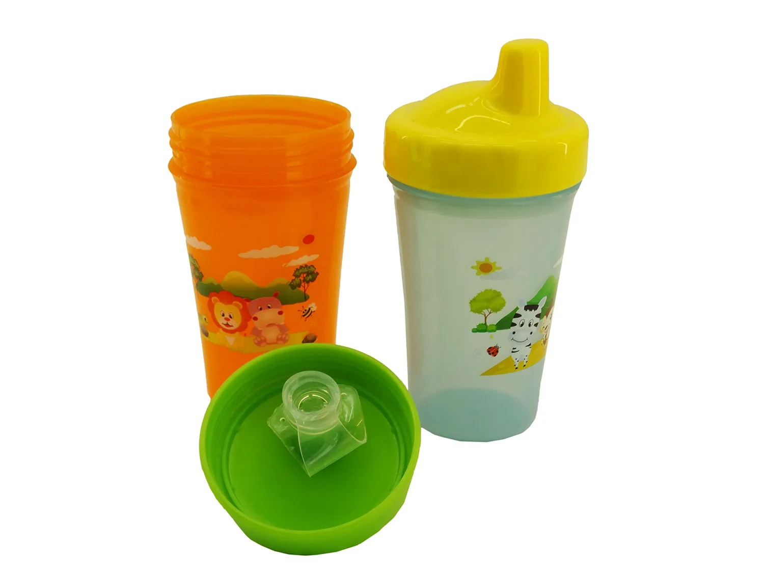 18986, Safari 2PK Non Spill Kids Tumbler Cups