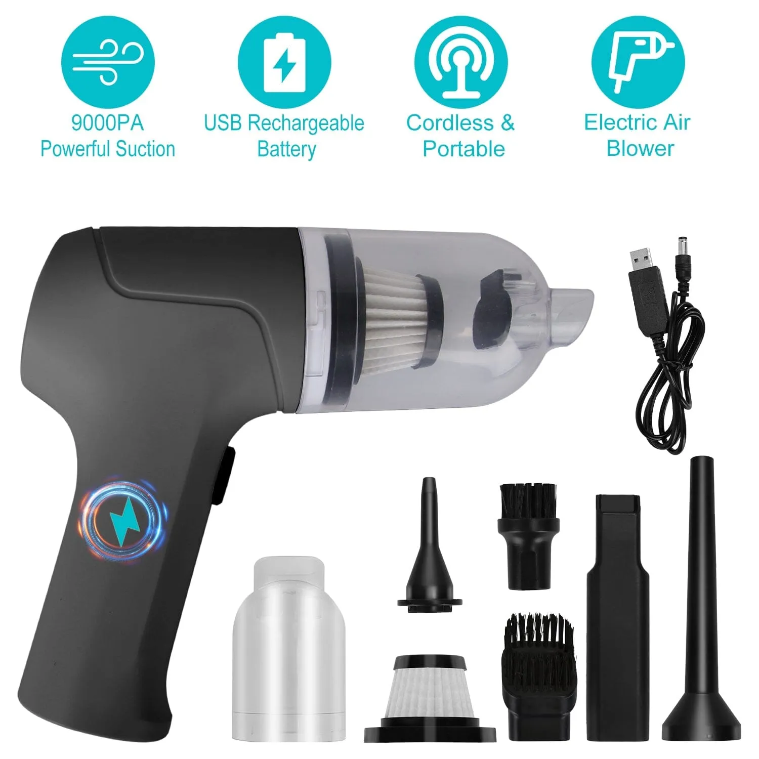2-in-1 Cordless Vacuum Cleaner Compressed Air Duster