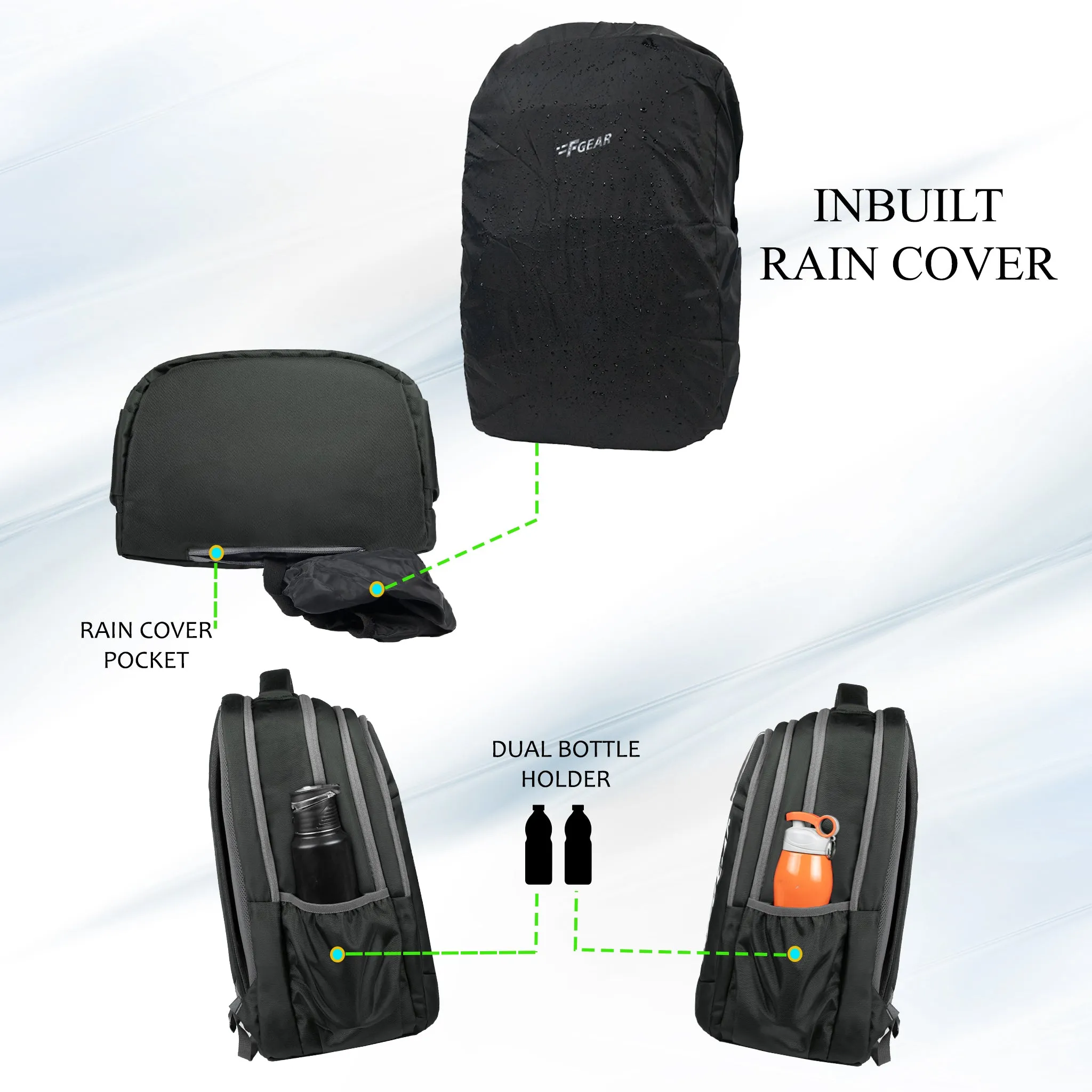 Airmate 29L DK Grey Backpack with raincover