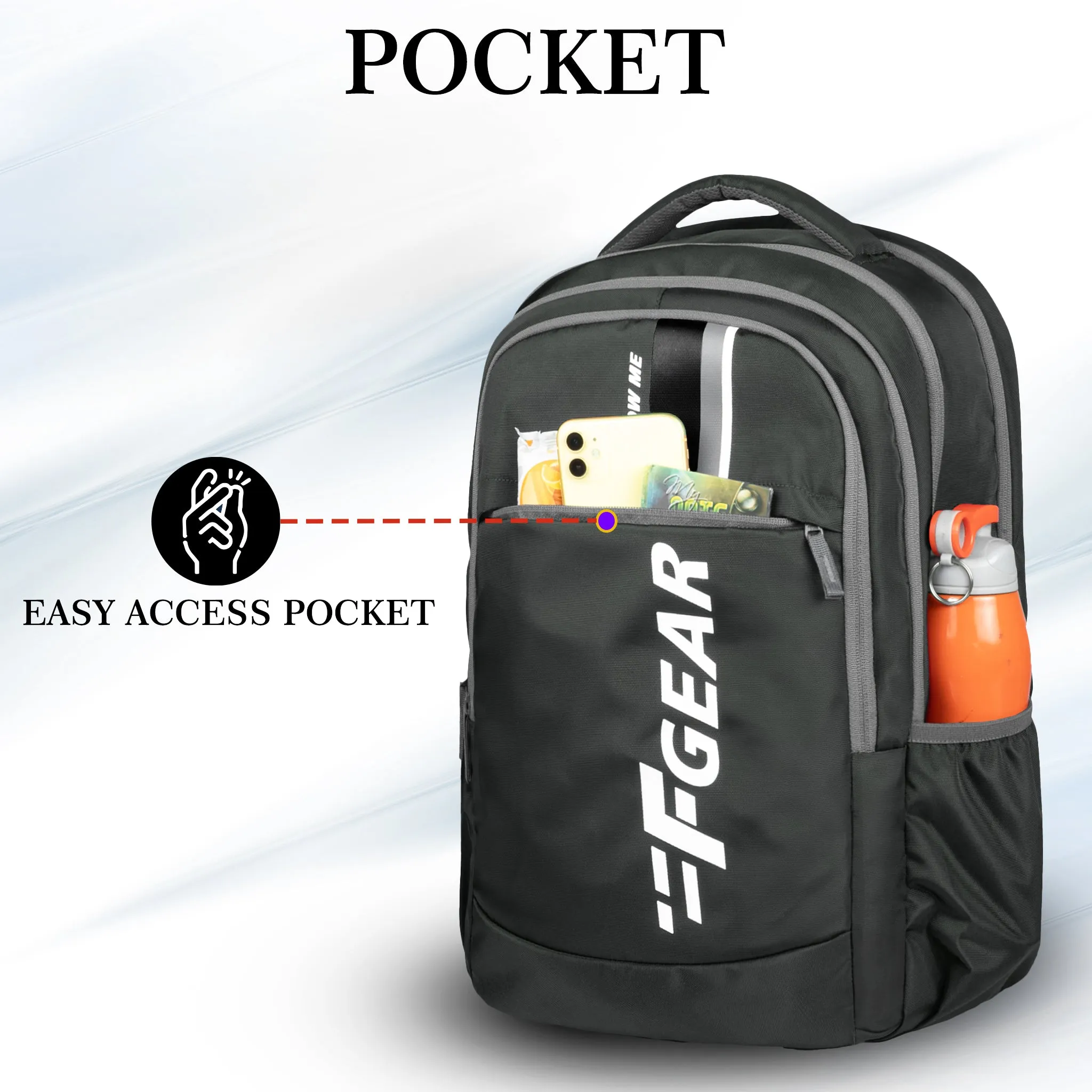 Airmate 29L DK Grey Backpack with raincover