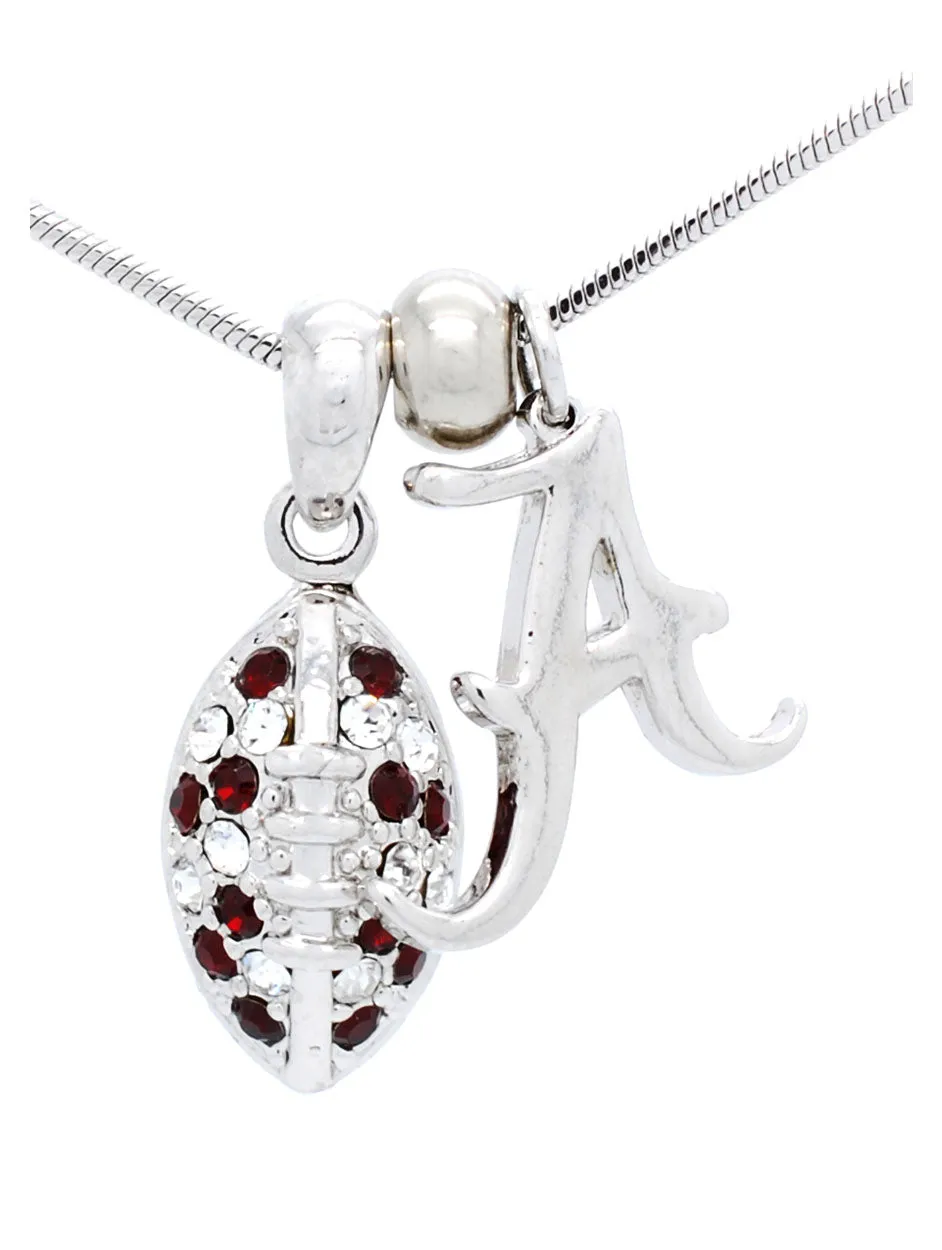 Alabama Mini Football Necklace & Earring Set