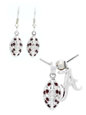 Alabama Mini Football Necklace & Earring Set