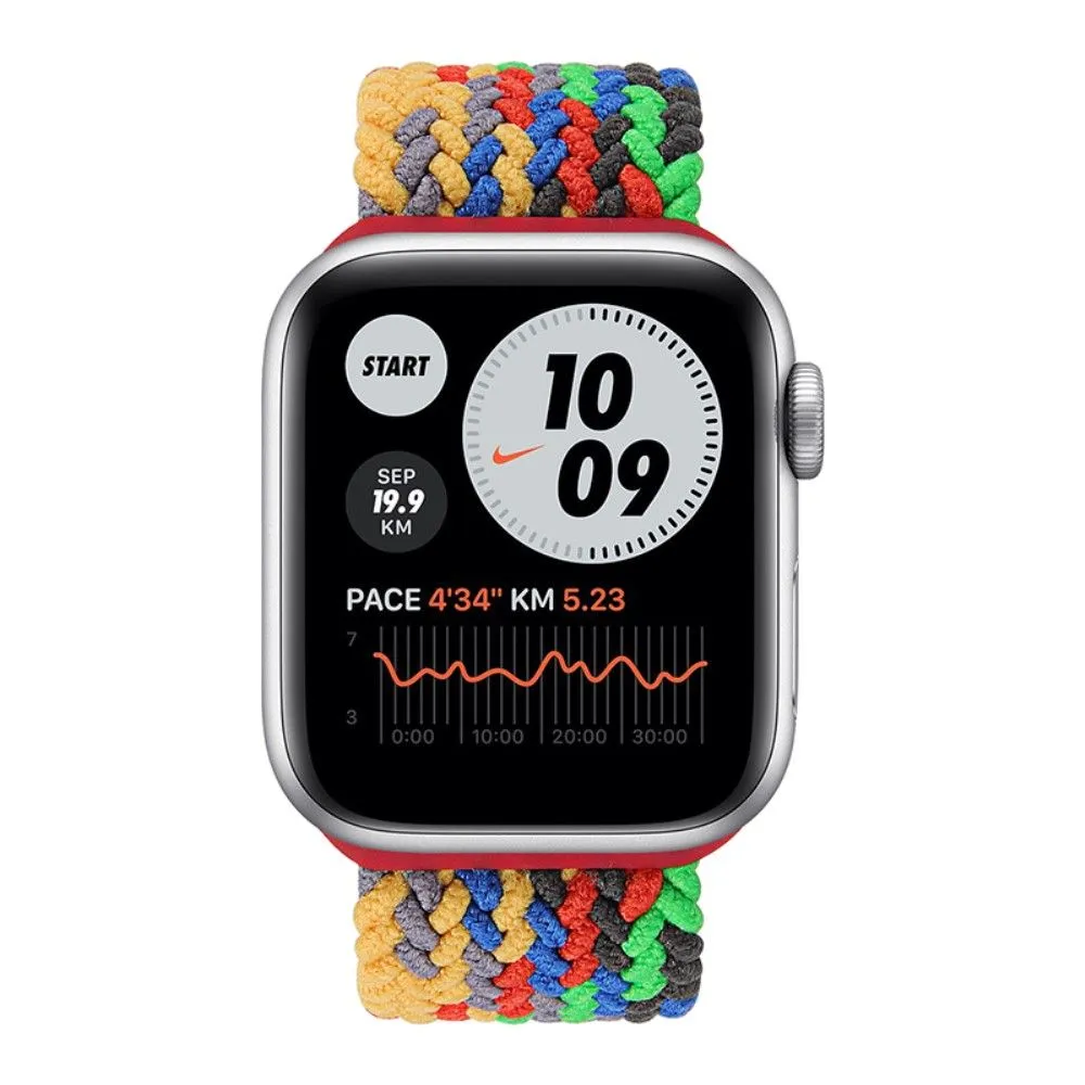 Apple Watch (41mm) elastic watch strap - Colorful Green / Size: M
