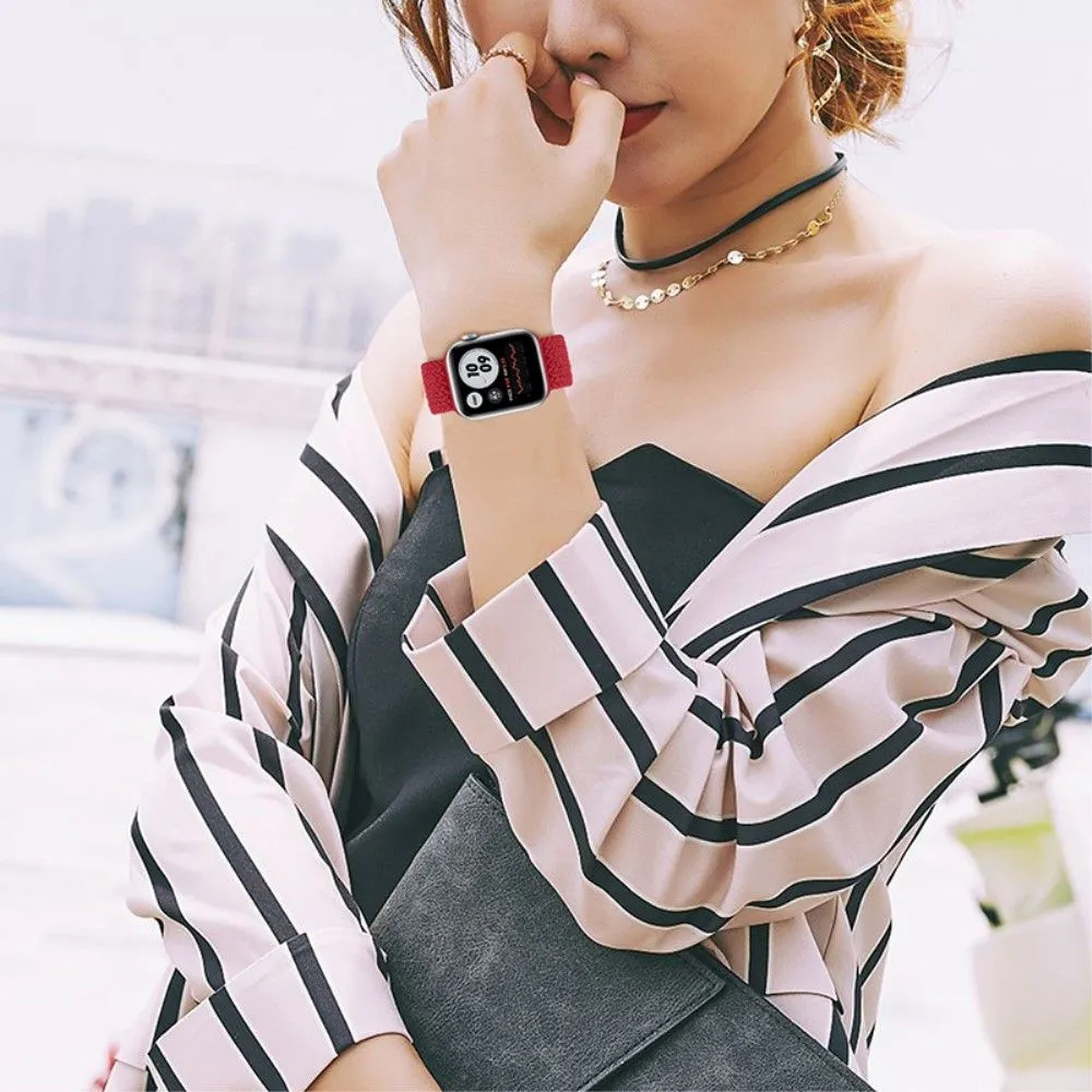Apple Watch (41mm) elastic watch strap - Red / Size: M