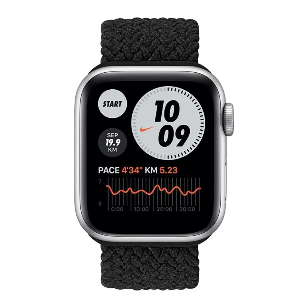 Apple Watch (45mm) elastic watch strap - Black / Size: M