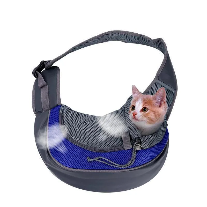 Carrier For Cat Sling Backpack Bag Breathable Adjustable Shoulder Strap