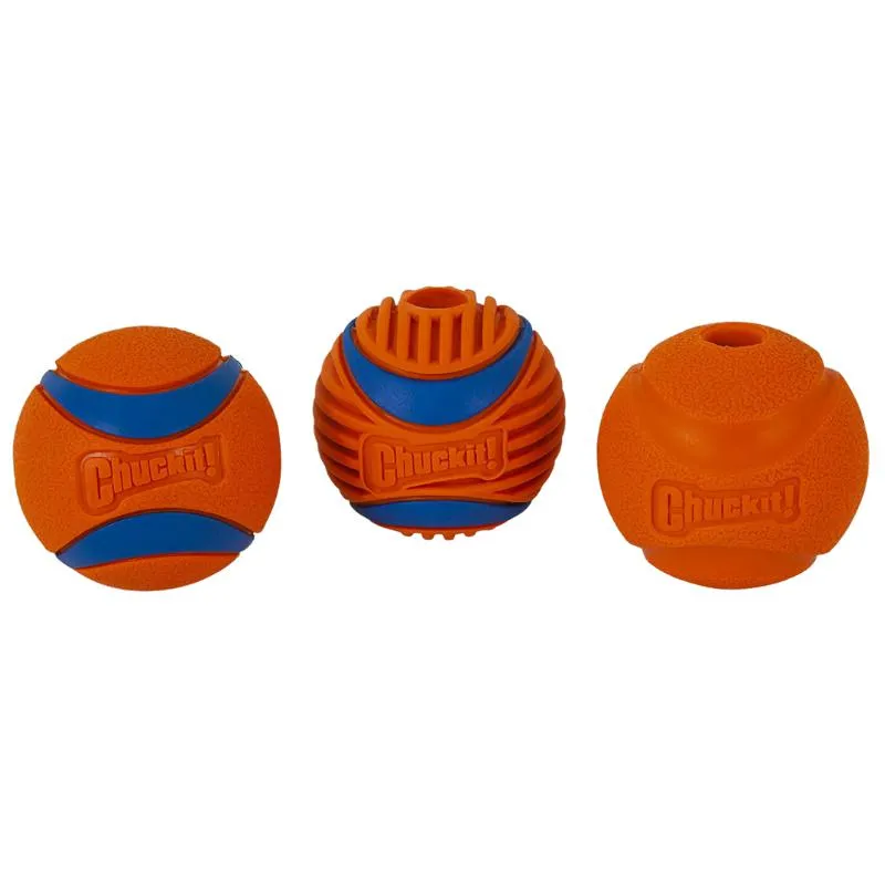 Chuckit Fetch Medley - Generation 3 - Rubber Dog Balls x 3 ( Medium )