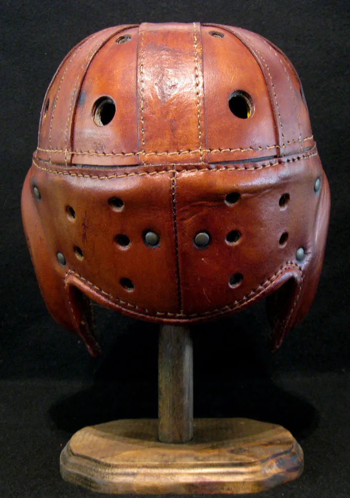 Early Old Antique 1930's REACH ND Leather Football Helmet Vintage