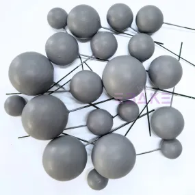 F25 Matte Faux Balls - Grey (Set Of 20 Pieces)