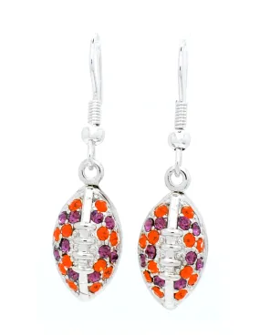 Football Earrings - Purple/Hyacinth