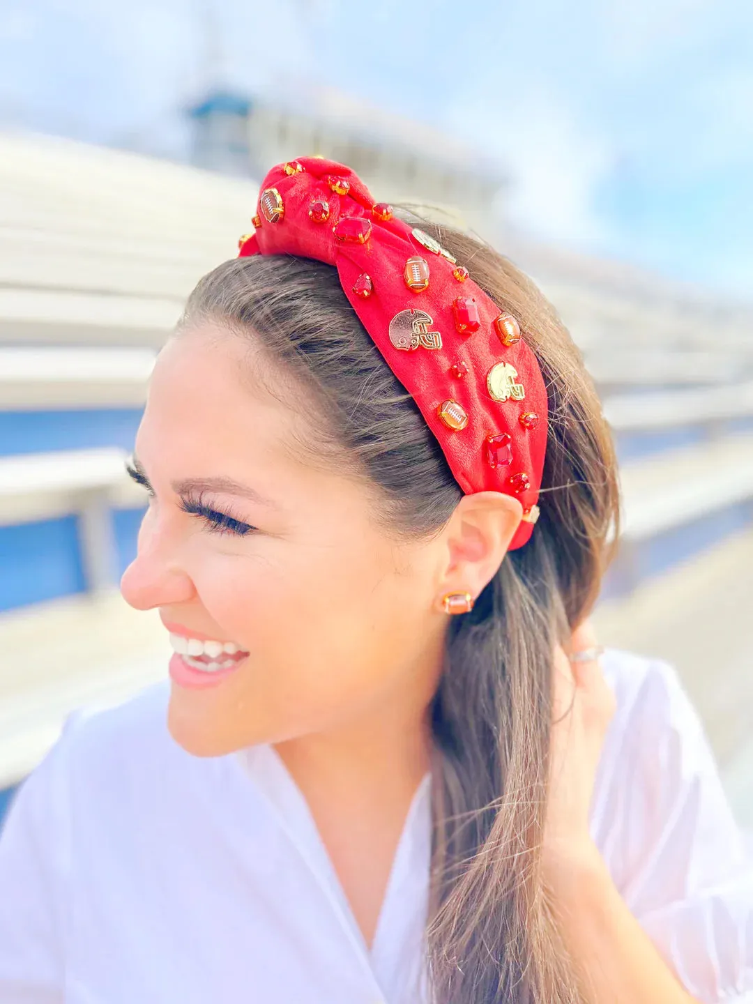 Game Day Red Football Headband
