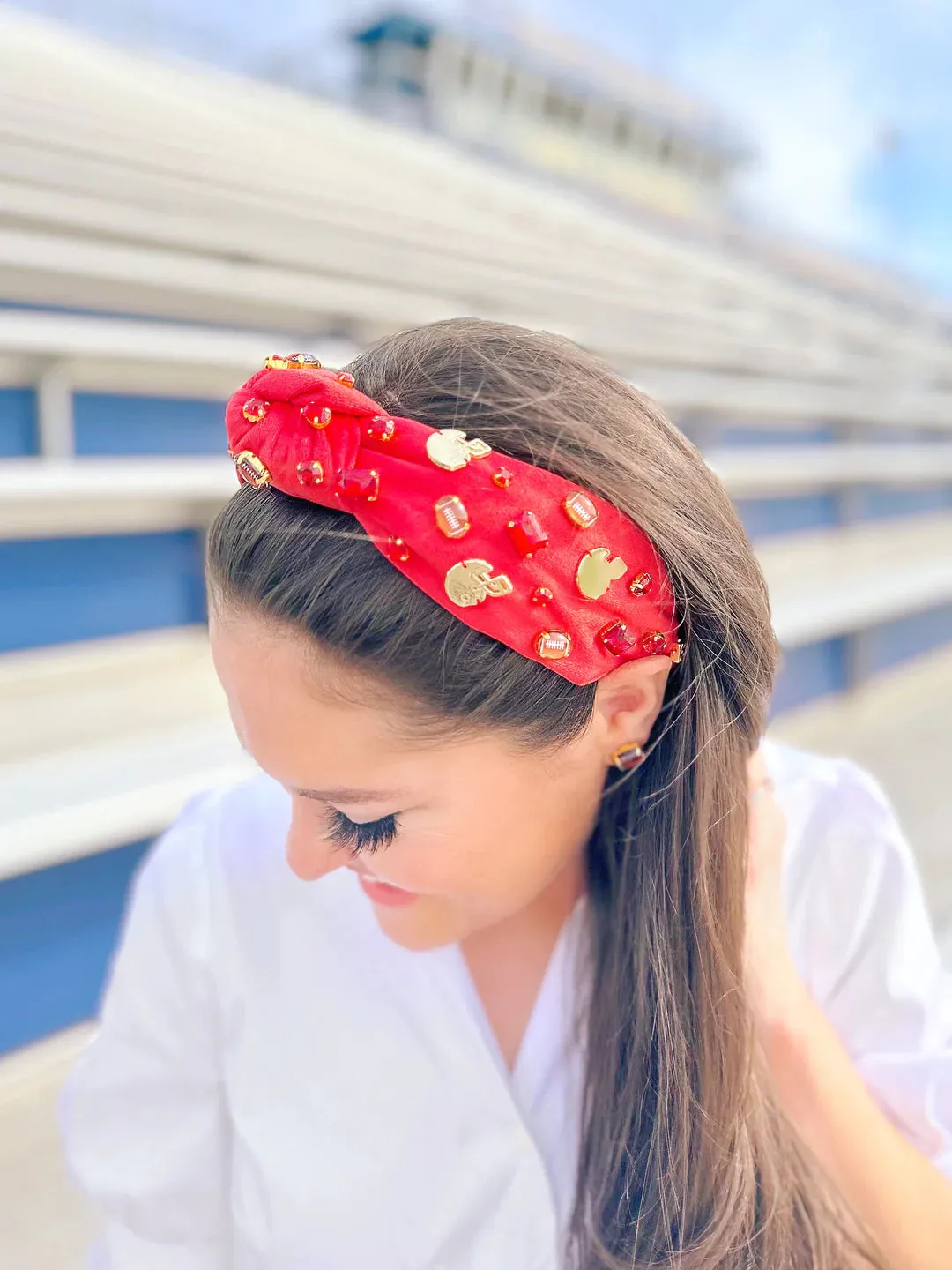 Game Day Red Football Headband
