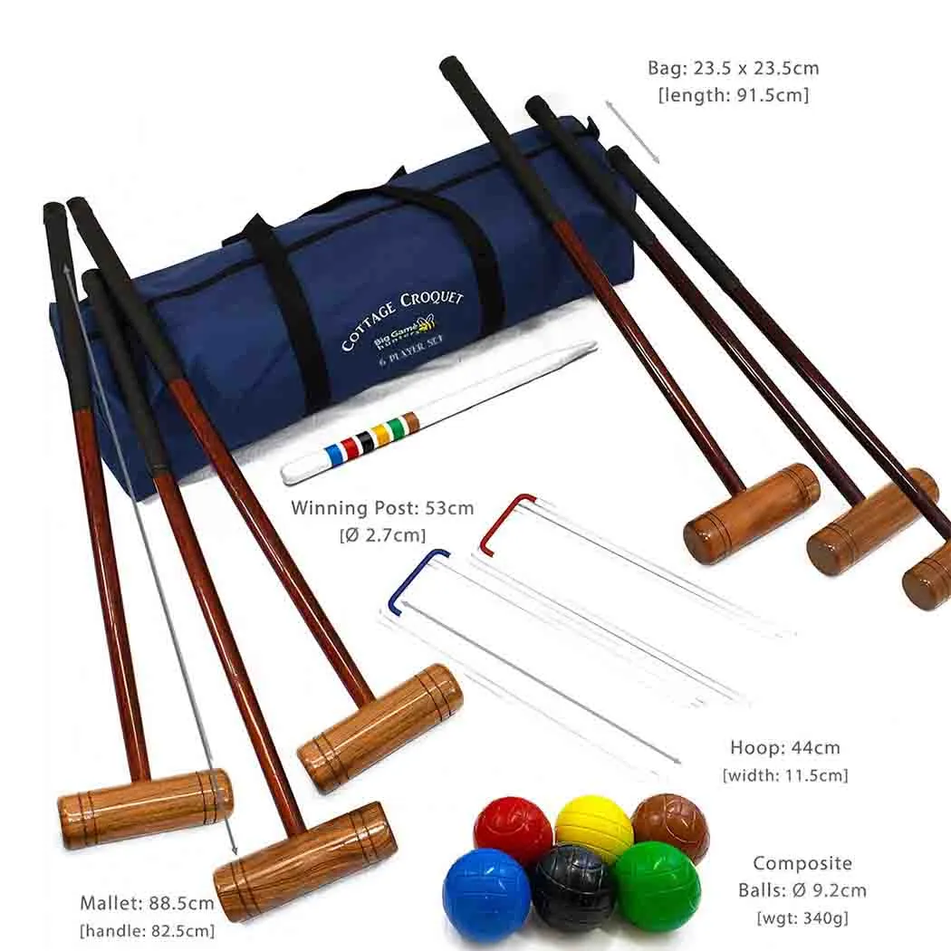 Garden Croquet Set - Cottage 6 Player - Durable