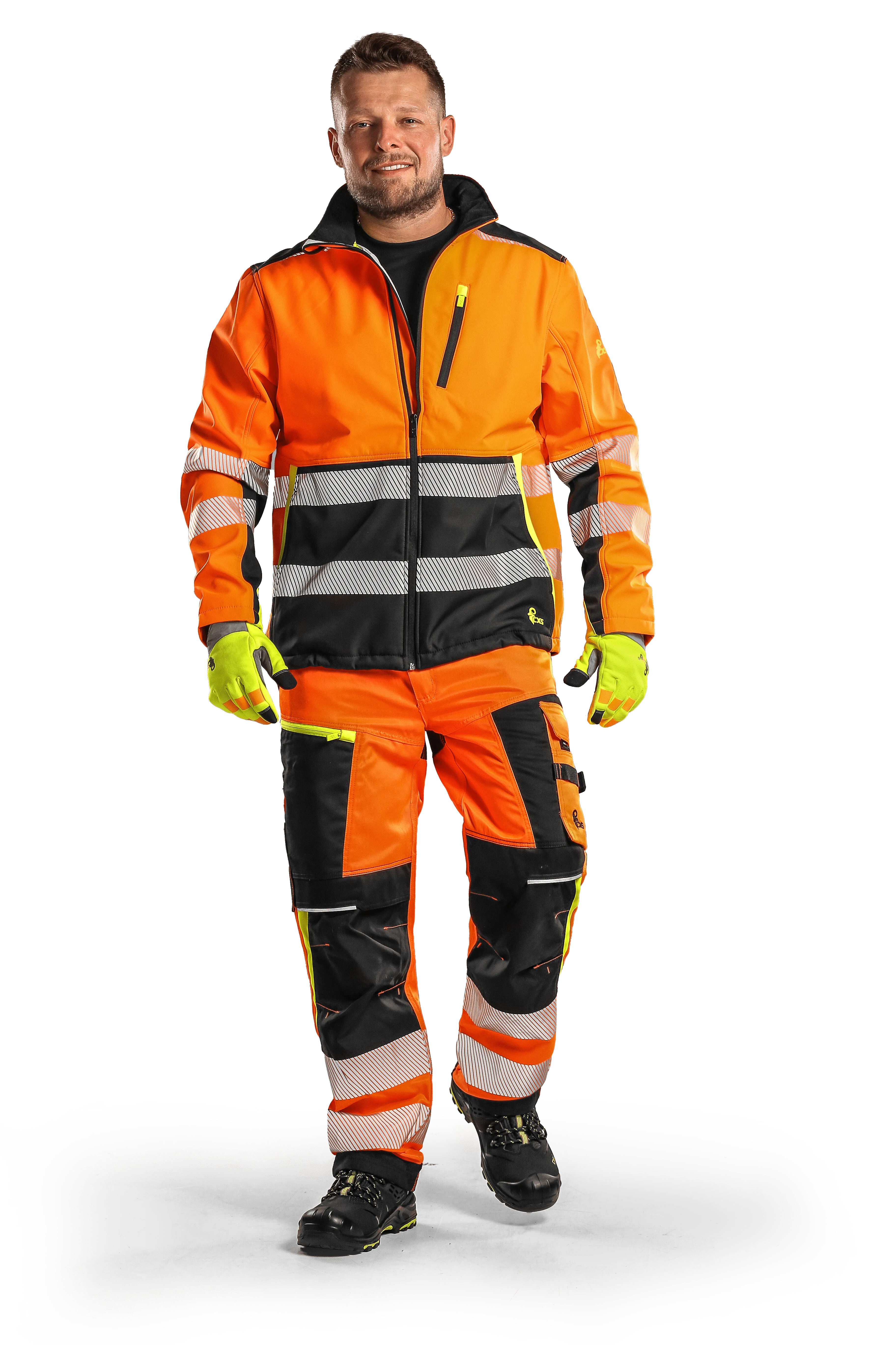 Gloves CXS BENSON, combined, reflective