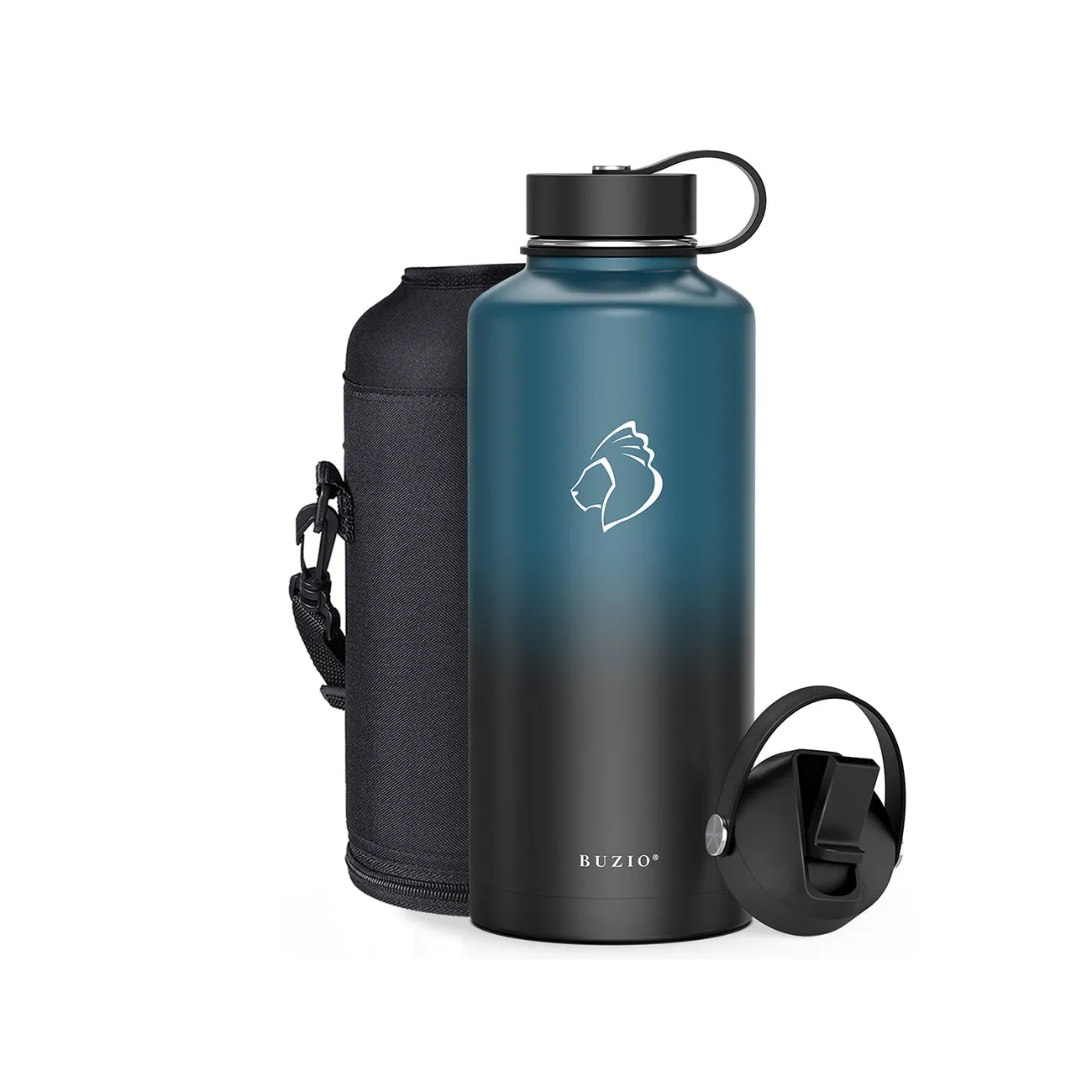 Insulated Water Bottle with 2 Lids | 87oz | Indigo Crush