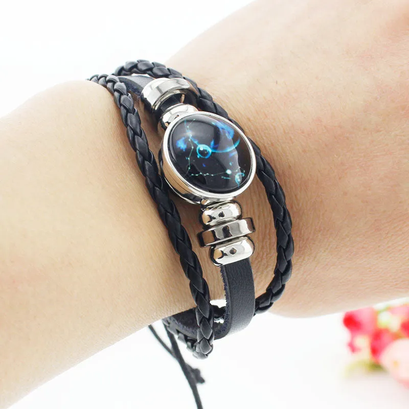 Leather Majestic Unicorn Bracelet