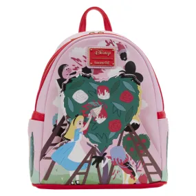 Loungefly x Disney Alice In Wonderland Painting The Roses Red Mini Backpack