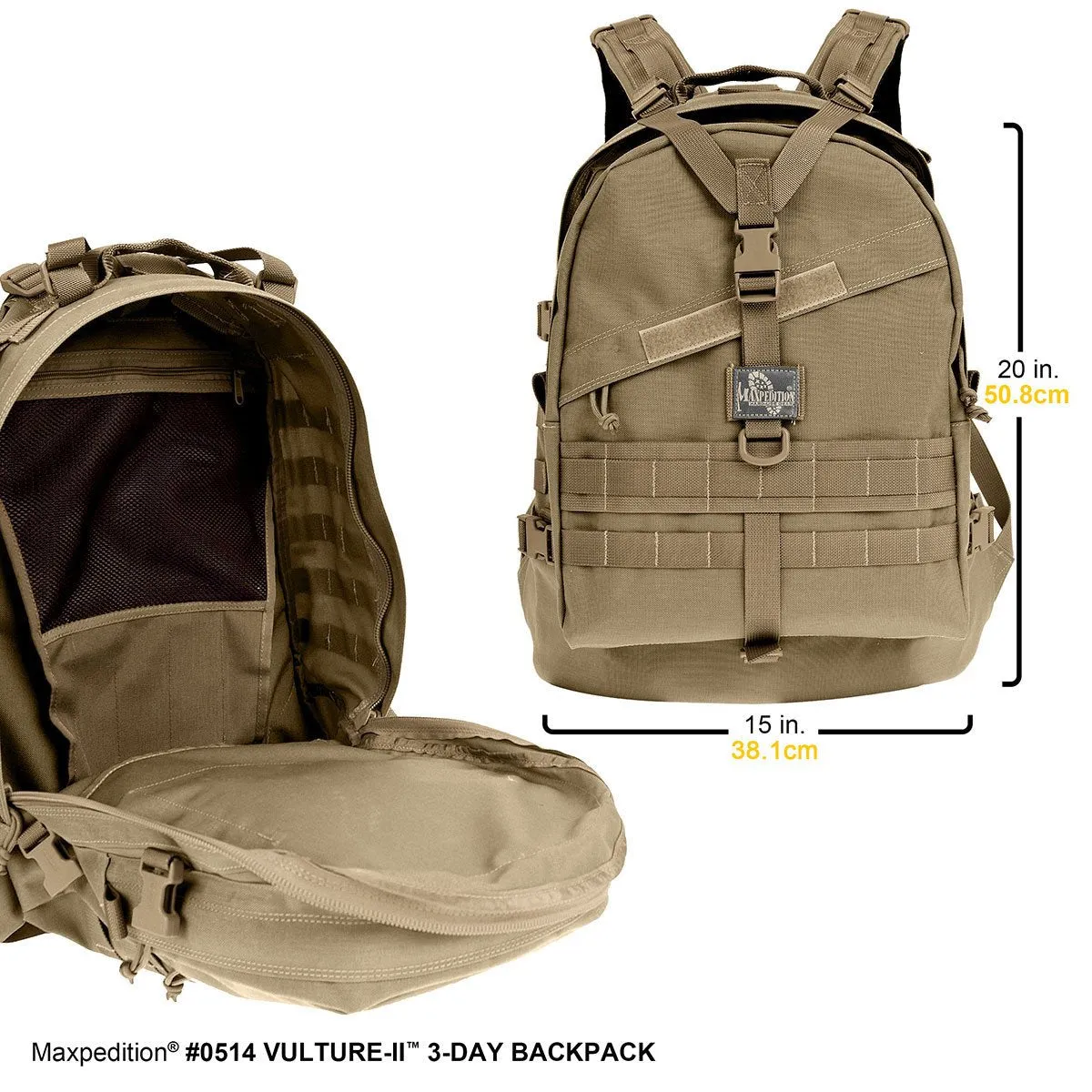Maxpedition Vulture-II 3-Day Backpack (Black)