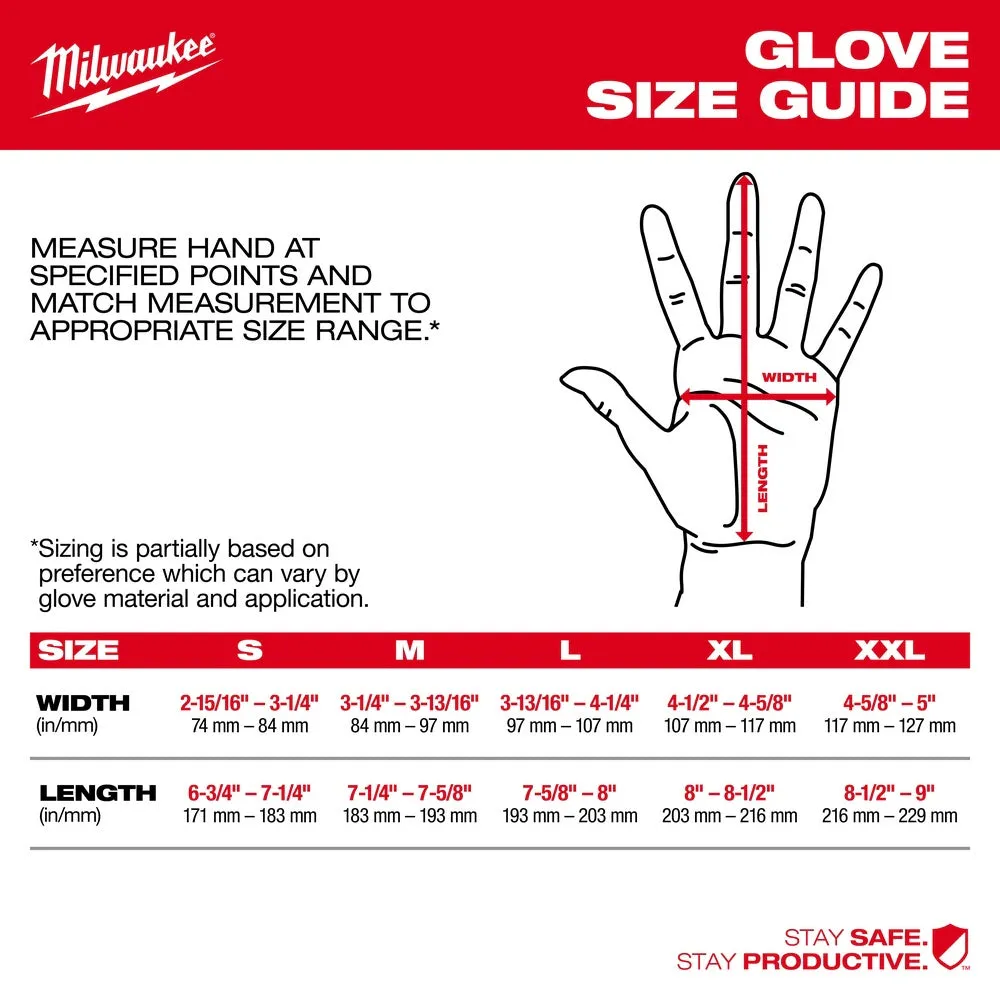 Milwaukee 48-73-8923  High Visibility Cut Level 2 Polyurethane Dipped Safety Gloves - X-Large