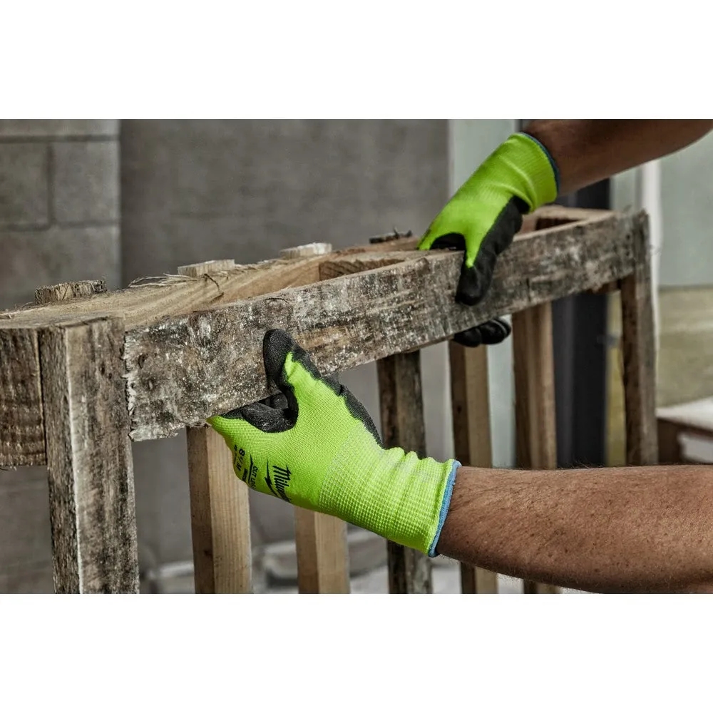 Milwaukee 48-73-8923  High Visibility Cut Level 2 Polyurethane Dipped Safety Gloves - X-Large
