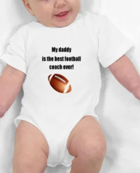 My daddy is the best football coach ever baby tee - football dad - coach dad - coach dad gift - dad gifts - new dad gift - football - baby