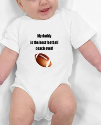 My daddy is the best football coach ever baby tee - football dad - coach dad - coach dad gift - dad gifts - new dad gift - football - baby