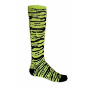 Neon Green Safari Athletic Knee High Socks (Large)