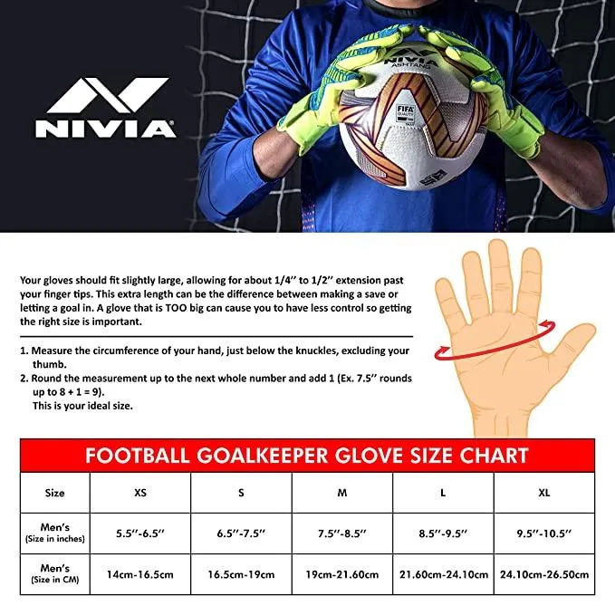 Nivia Ashtang Gold Football Gloves | KIBI Sports