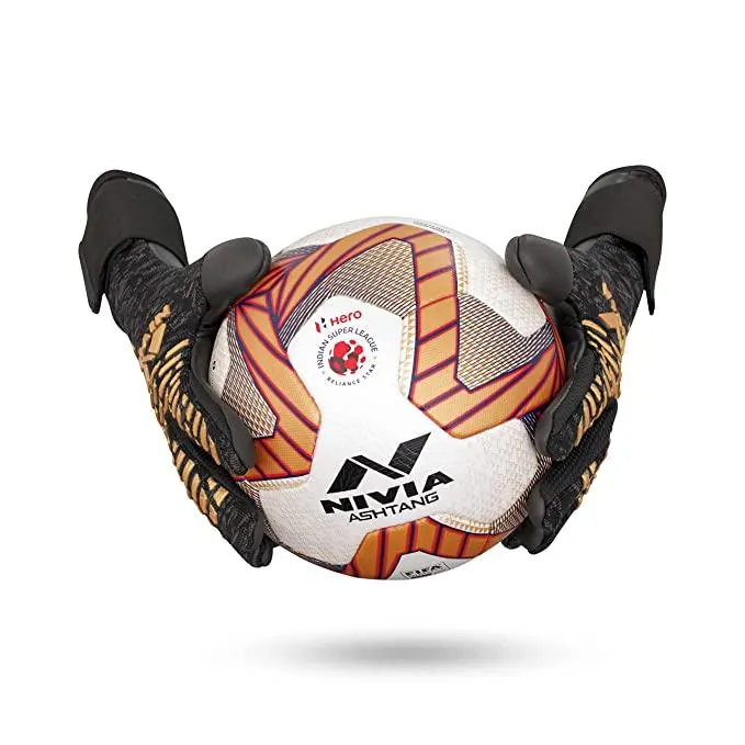 Nivia Ashtang Gold Football Gloves | KIBI Sports