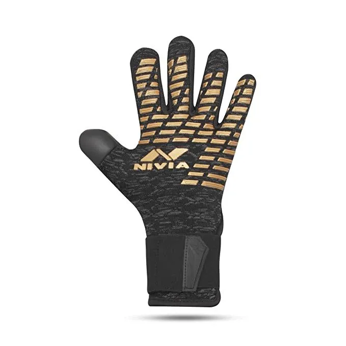 Nivia Ashtang Gold Football Gloves | KIBI Sports