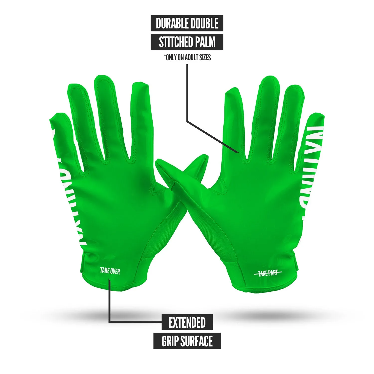 NXTRND G1® Football Gloves Green