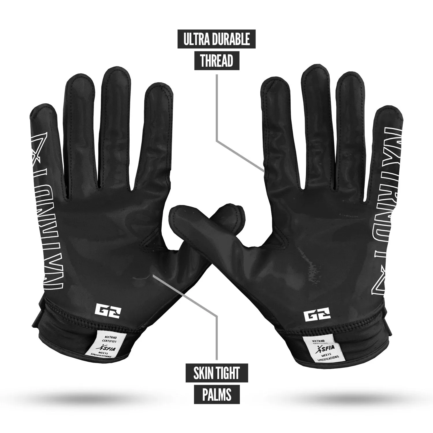 NXTRND G2® Football Gloves Black