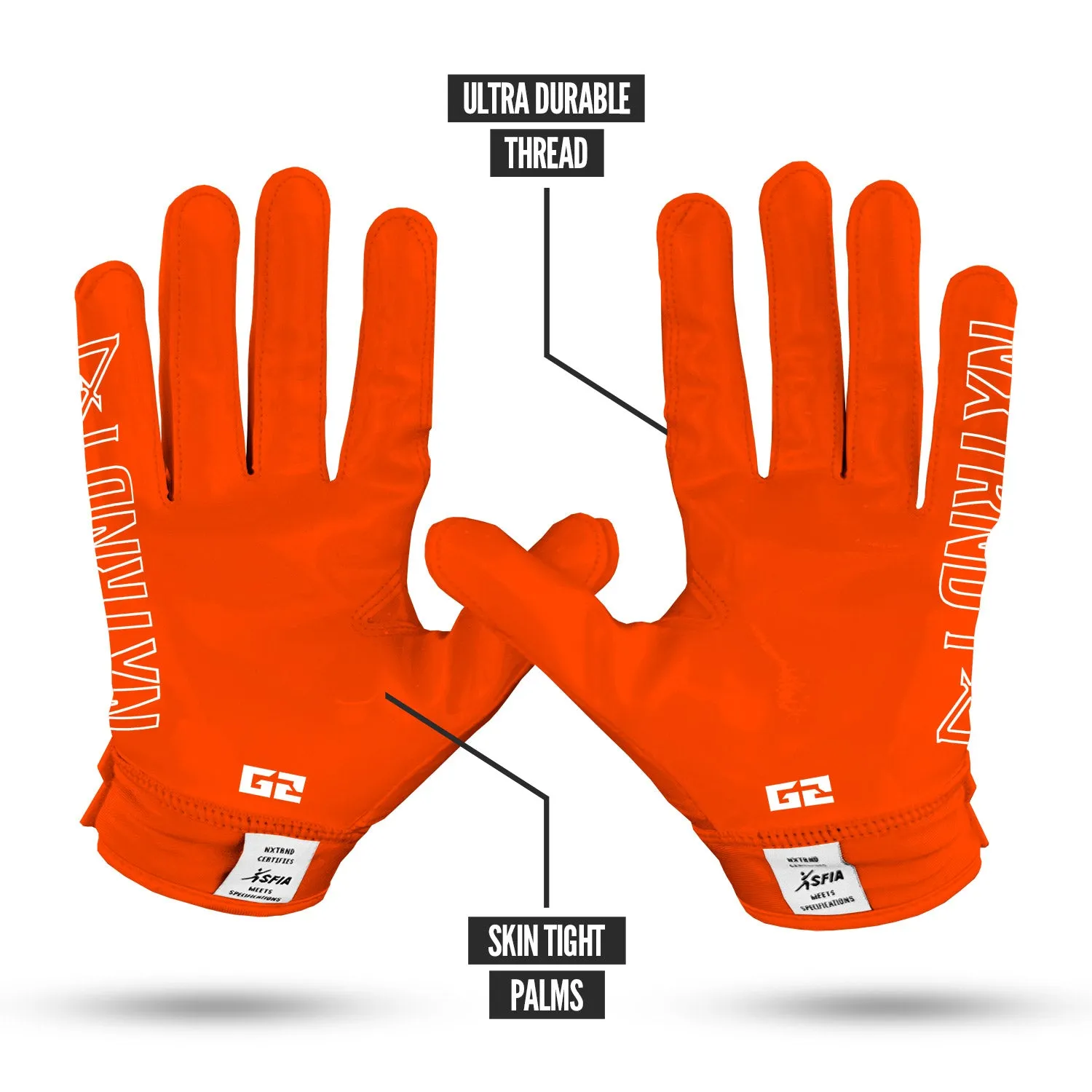 NXTRND G2® Football Gloves Orange