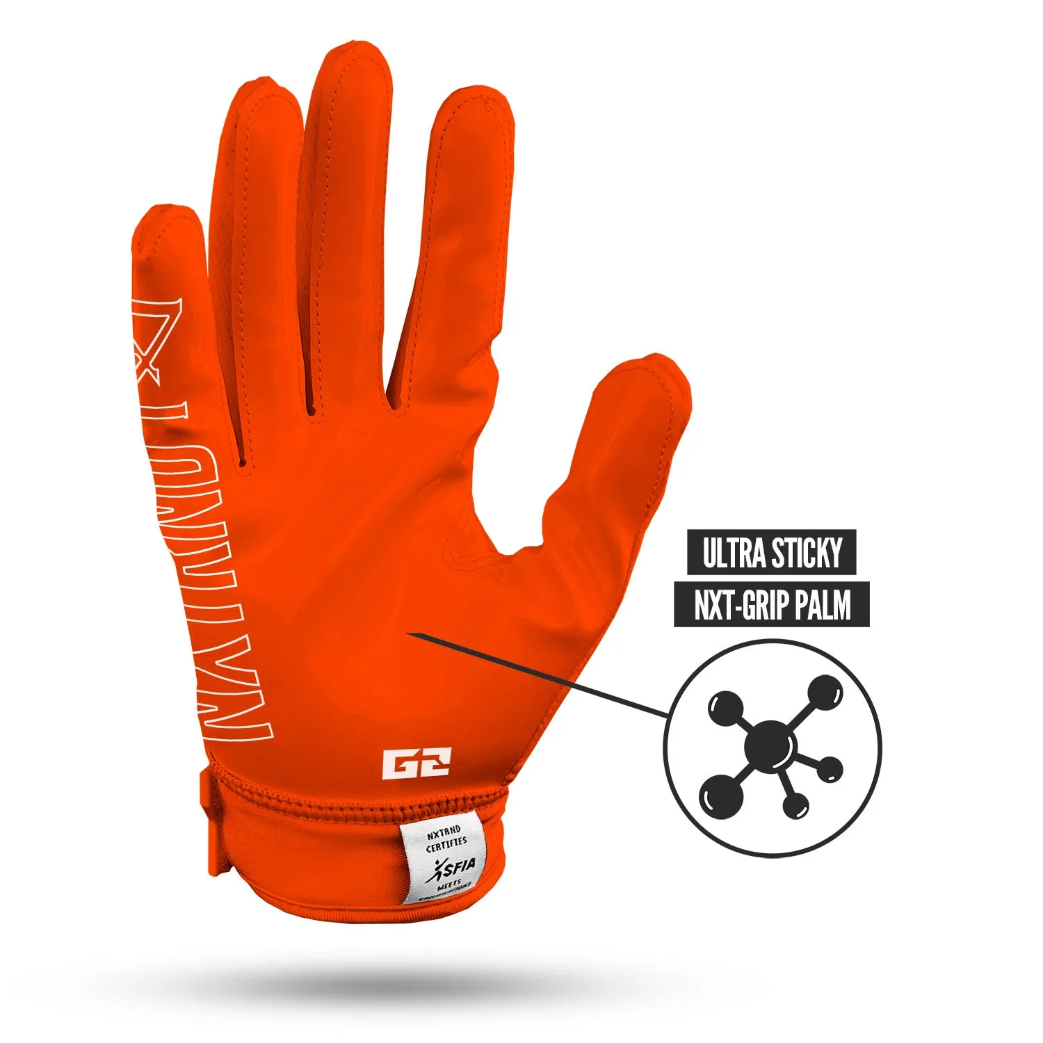 NXTRND G2® Football Gloves Orange