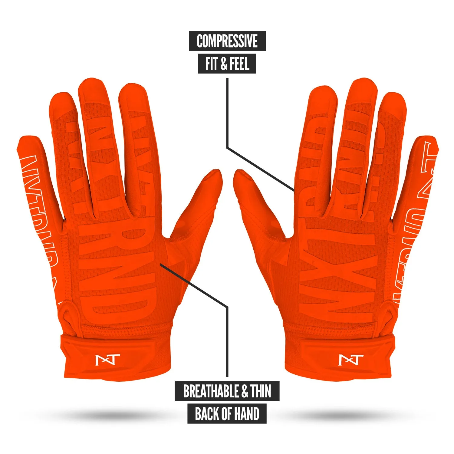 NXTRND G2® Football Gloves Orange