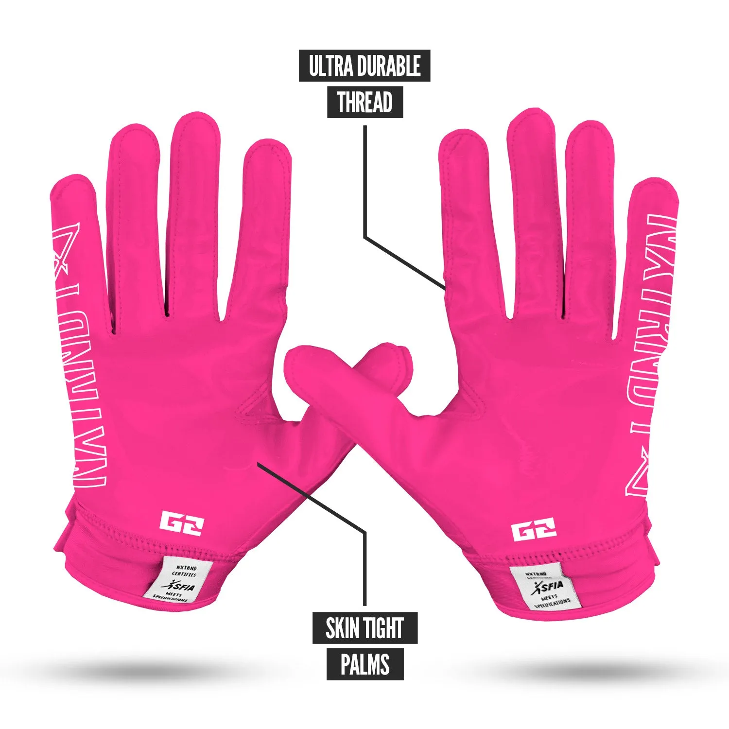 NXTRND G2® Football Gloves Pink