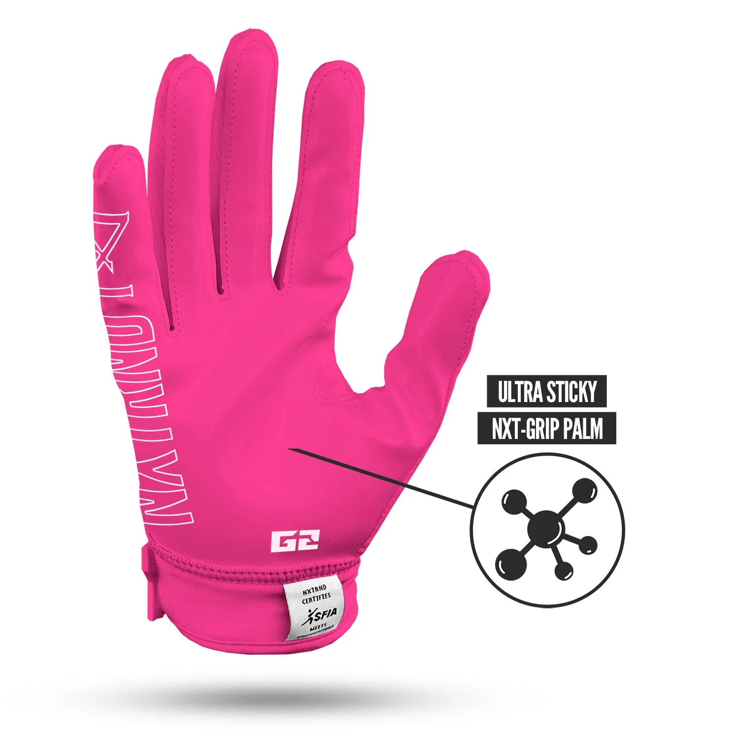 NXTRND G2® Football Gloves Pink