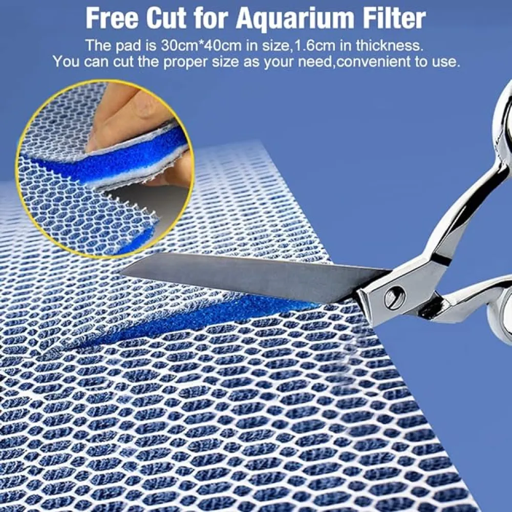 QPets 8 Layer High Density Reusable Aquarium Filter for Fish