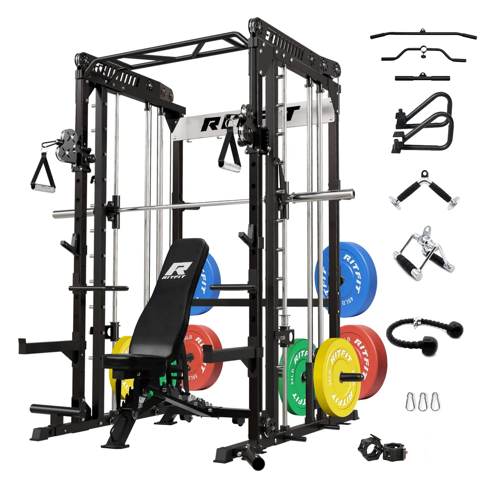 RitFit M1 2.0 Comprehensive Home Gym Package - All-In-One Smith Machine Workout System