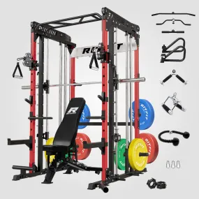 RitFit M1 2.0 Comprehensive Home Gym Package - All-In-One Smith Machine Workout System
