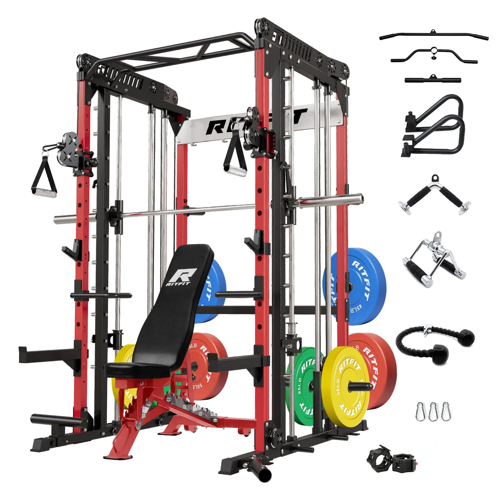 RitFit M1 2.0 Comprehensive Home Gym Package - All-In-One Smith Machine Workout System