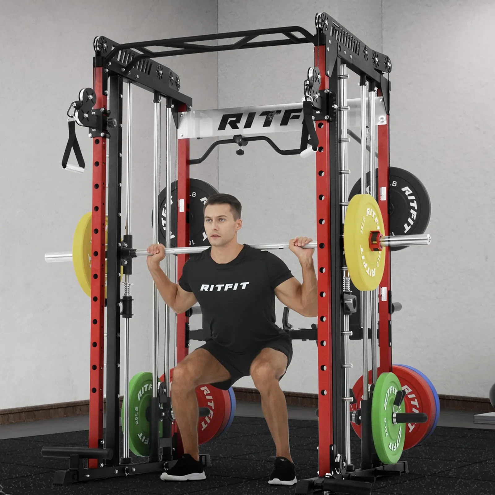 RitFit M1 2.0 Comprehensive Home Gym Package - All-In-One Smith Machine Workout System