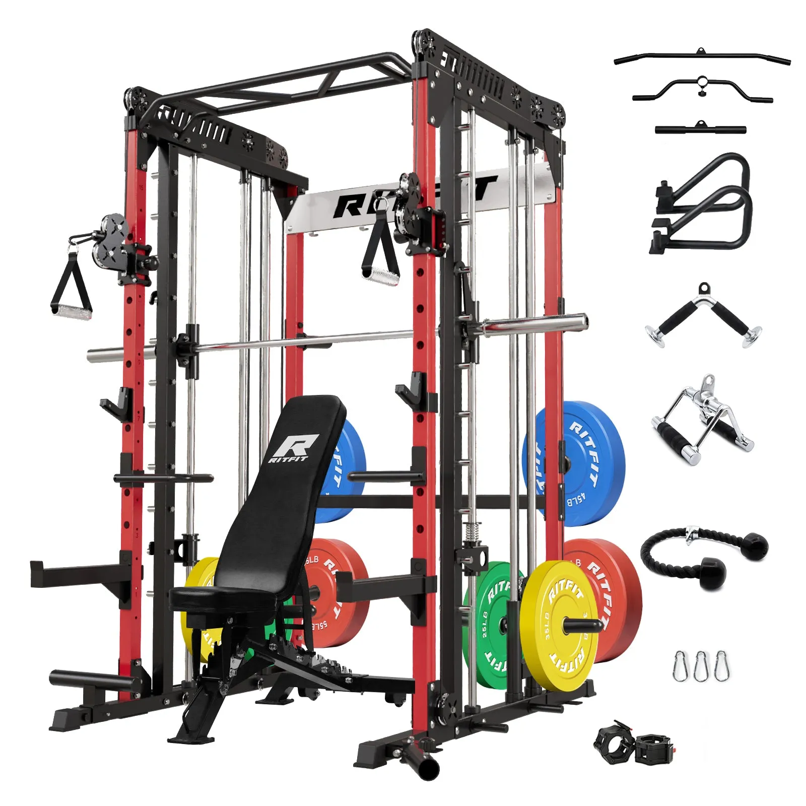 RitFit M1 2.0 Comprehensive Home Gym Package - All-In-One Smith Machine Workout System