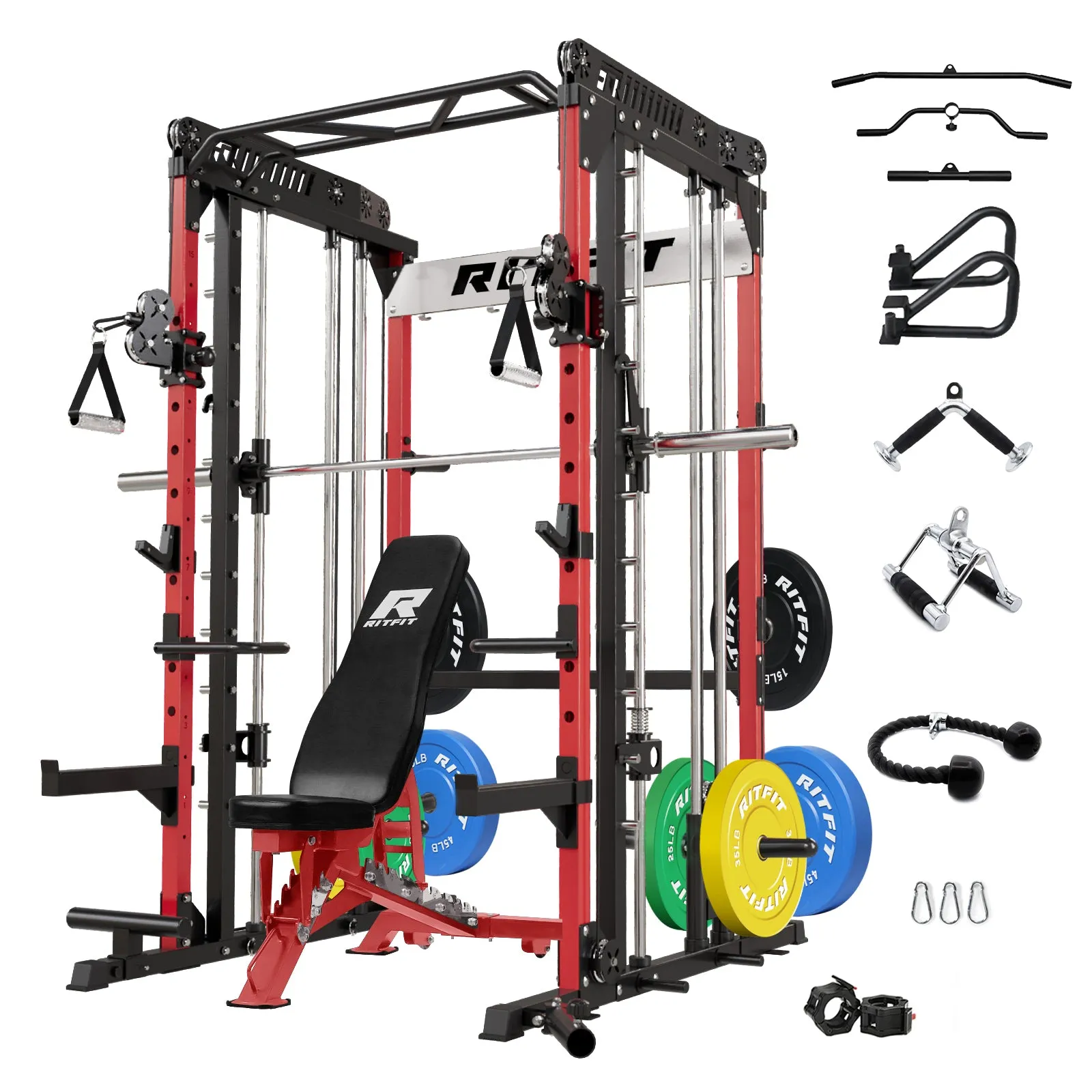 RitFit M1 2.0 Comprehensive Home Gym Package - All-In-One Smith Machine Workout System