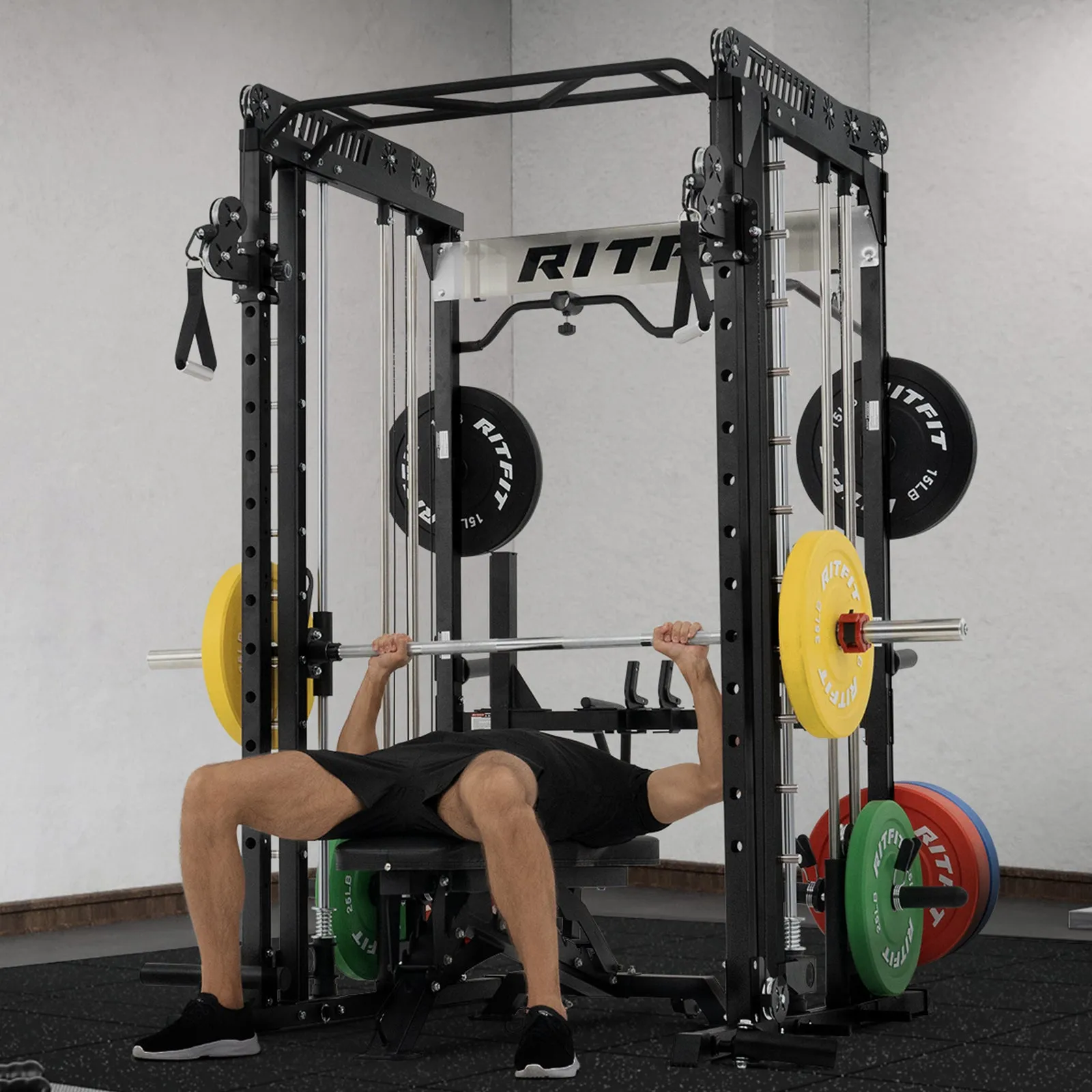 RitFit M1 2.0 Comprehensive Home Gym Package - All-In-One Smith Machine Workout System