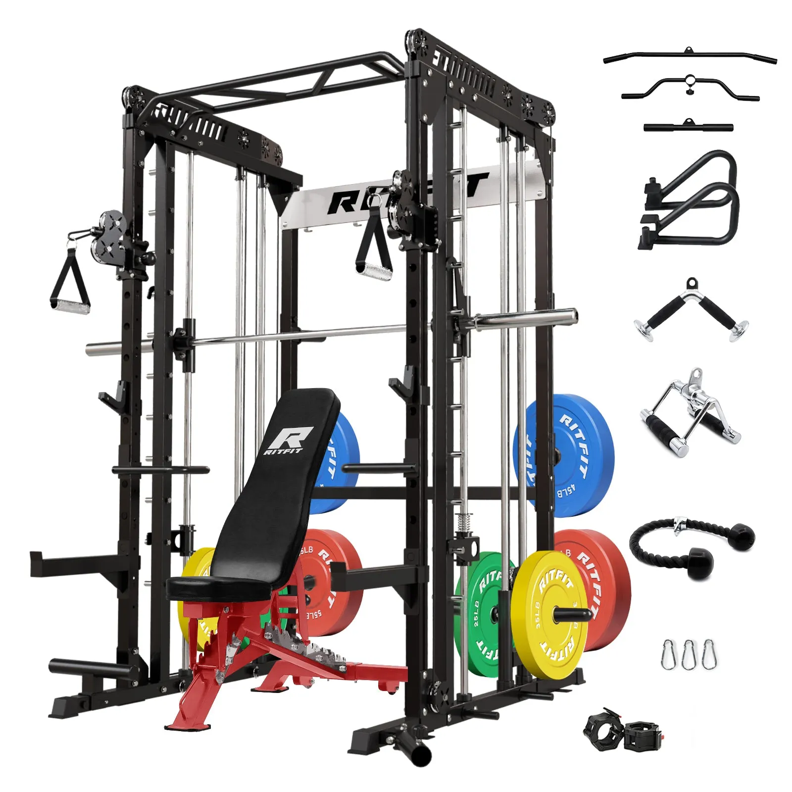 RitFit M1 2.0 Comprehensive Home Gym Package - All-In-One Smith Machine Workout System