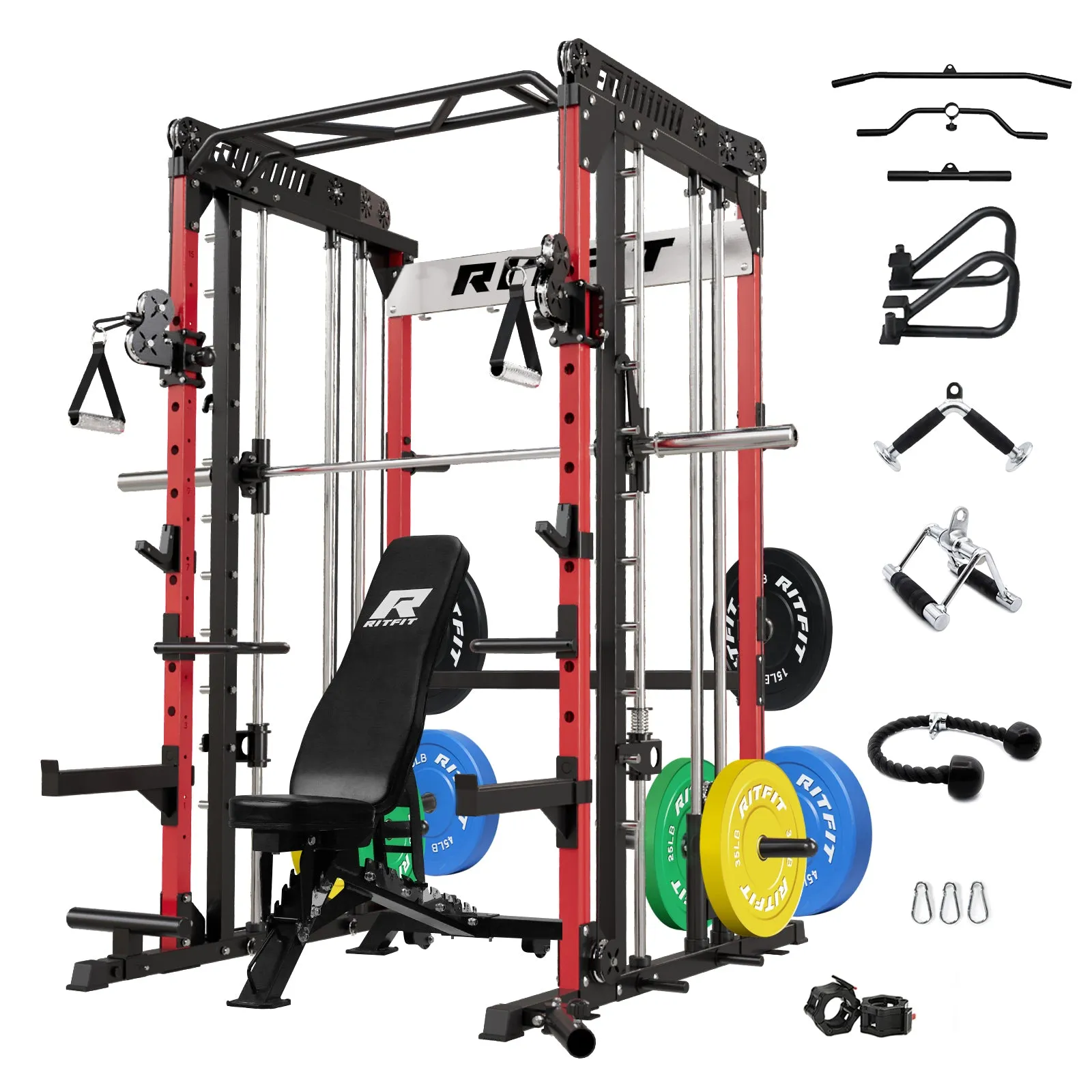 RitFit M1 2.0 Comprehensive Home Gym Package - All-In-One Smith Machine Workout System