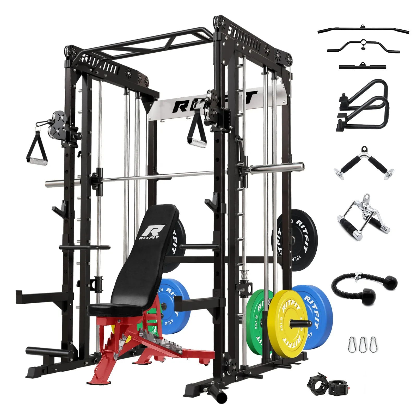 RitFit M1 2.0 Comprehensive Home Gym Package - All-In-One Smith Machine Workout System