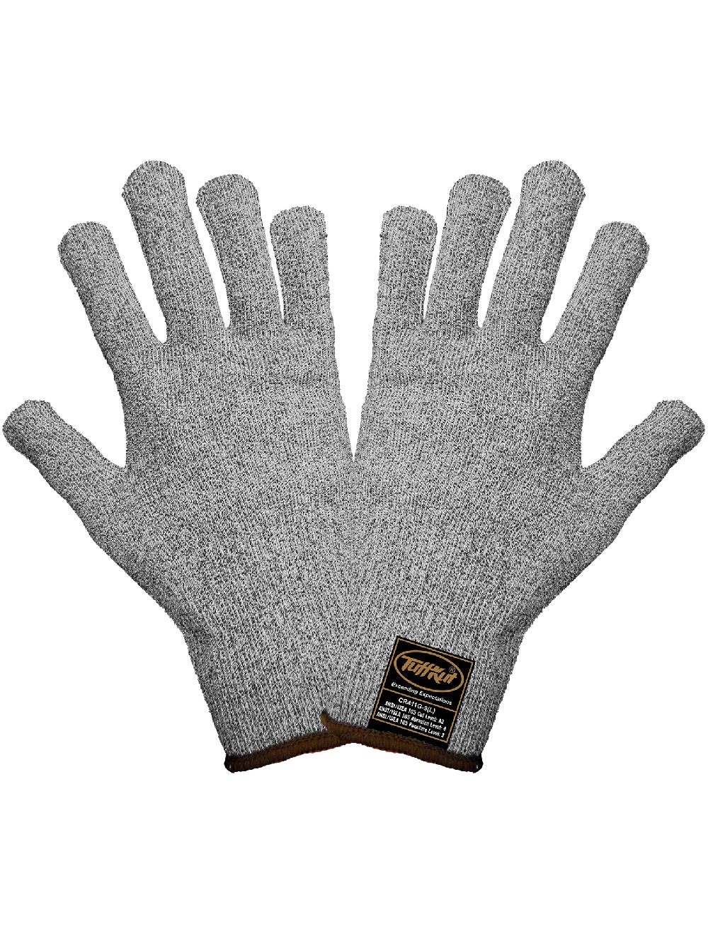 Samurai Glove® Seamless Salt-and-Pepper TuffKut® FDA Compliant Cut Resistant Uncoated Gloves - CR411G