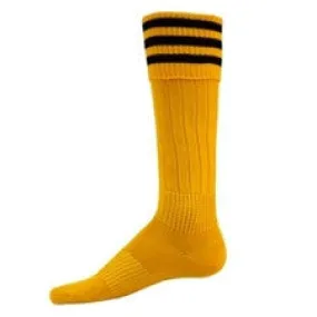 Striker Gold and Black Cuff Athletic Knee High Socks (Medium)
